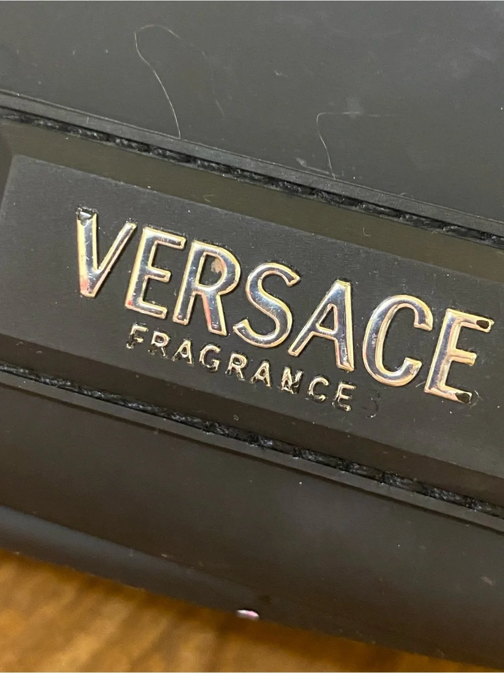 Versace Parfums Black Greek Key Toiletry Travel Cosmetic Bag Pouch